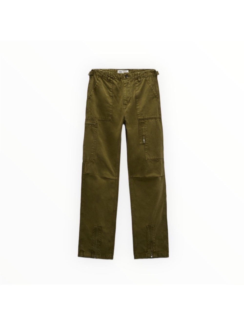 Zara The Macy Cargo Trousers Khaki Green - Picture 12 of 16